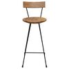 vidaXL Bar Stools 2 pcs Solid Teak Wood