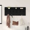 vidaXL Wall-Mounted Coat Rack with Shelf Black Oak 100 x 40 x 12 cm