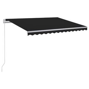 vidaXL Manual Retractable Awning with LED 300x250 cm Anthracite (313199+46839)