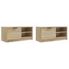 vidaXL TV Cabinets 2 pcs Sonoma Oak 80x35x36.5 cm Engineered Wood
