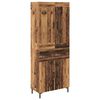 vidaXL Highboard with Drawer 2 pcs Old Wood Engineered Wood