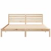 vidaXL Bed Frame with Headboard Brown 180 x 200 cm Solid Pine Wood