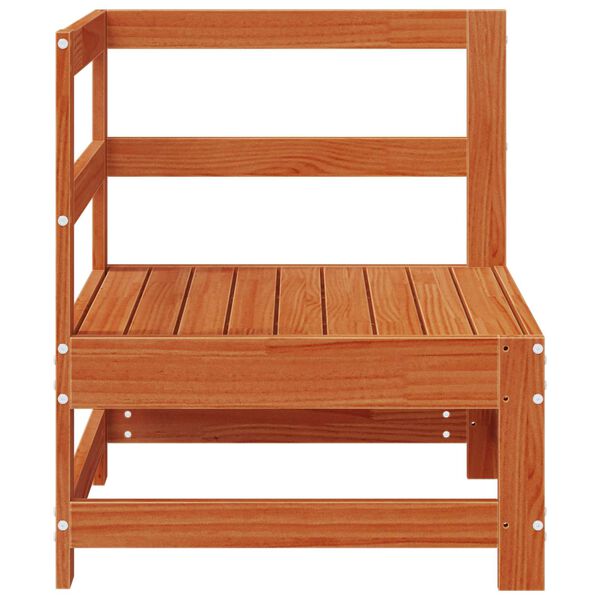 vidaXL Garden Corner Sofa Solid Pine Wood Wax Brown 62 x 62 x 70.5 cm