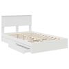 vidaXL Storage Bed with Headboard White 135 x 190 cm Engineered Wood