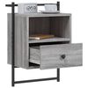 vidaXL Bedside Cabinets Wall-mounted 2 pcs Grey Sonoma 40x30x61 cm Engineered Wood