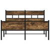vidaXL Bed Frame without Mattress Smoked Oak 150x200 cm King Size Engineered Wood