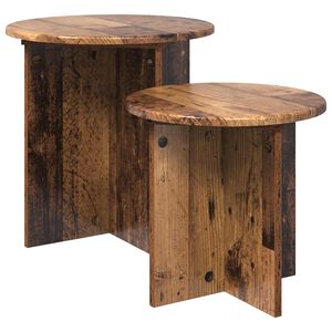 vidaXL Side Table Set 2 pcs Old Wood Engineered Wood