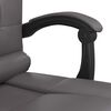 vidaXL Massage Reclining Office Chair Grey Faux Leather