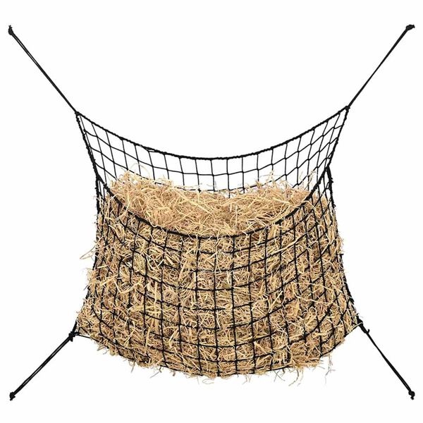 vidaXL Hay Nets 2 pcs Rectangular Black 150x90 cm PP
