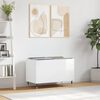 vidaXL Record Cabinet High Gloss White 74.5x38x48 cm Engineered Wood