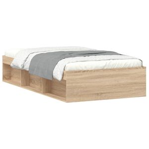 vidaXL Bed Frame without Mattress Sonoma Oak 100x200 cm