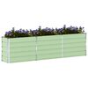 vidaXL Planter Pastel Green 290 x 90 x 77 cm Galvanised Steel