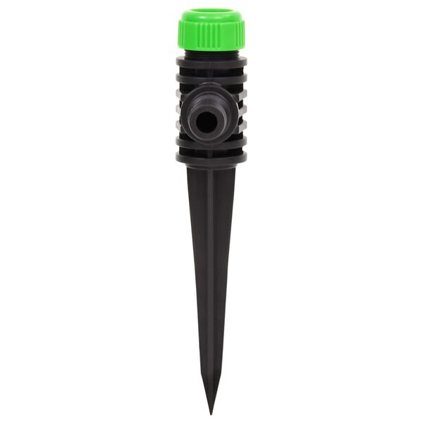 vidaXL Rotating Sprinklers 6 pcs Green and Black 3x6x19.5 cm ABS & PP