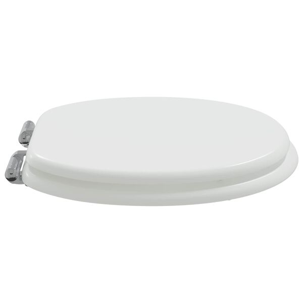 vidaXL Toilet Seat 2 pcs White 44 x 38 cm MDF board
