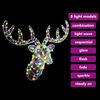 vidaXL Reindeer Head with 140 LEDs Colourful 60 cm Acrylic