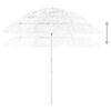 vidaXL Hawaii Beach Parasol White 240 cm