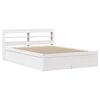 vidaXL Bed Frame with Headboard White 120x190 cm Small Double Solid Wood Pine