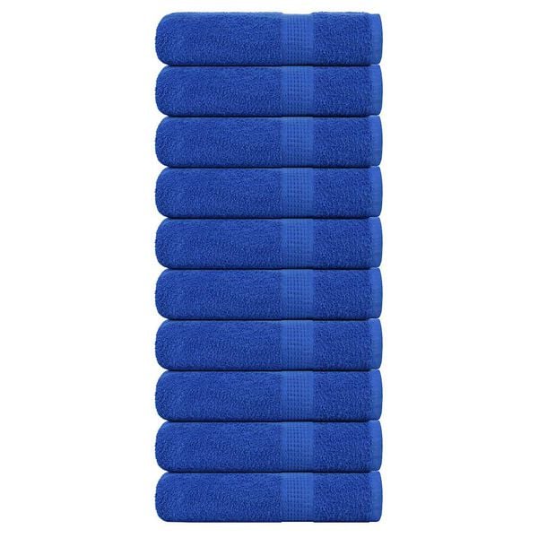 vidaXL Shower Towels "FROGN" 10 pcs Blue 70x140 cm 360 gsm