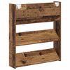 vidaXL Shoe Cabinet 2 pcs Old wood 84 x 18 x 90 cm Engineered Wood