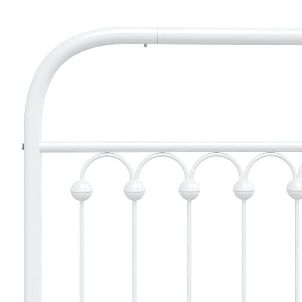 vidaXL Metal Replace Headboard White 180 cm