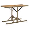 vidaXL Garden Table Beige Solid Wood Acacia and Poly Rattan