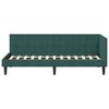 vidaXL Corner Bed Frame with Headboard Dark green 80 x 200 cm Velvet