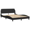 vidaXL Bed Frame without Mattress "Zadar" Black 140x200 cm Faux Leather