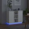 vidaXL LED Sideboard with Shelf White 90 x 32 x 75 cm Engineered Wood