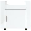 vidaXL Desk Trolley High Gloss White 60x45x60 cm Engineered Wood