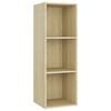 vidaXL TV Cabinets 2 pcs Sonoma Oak 107x35x37 cm Engineered Wood