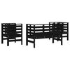 vidaXL 3 Piece Garden Lounge Set Black Solid Wood Pine