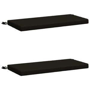 vidaXL 2-Piece Bench Cushions SOEST 2 pcs 100% Polyester Black