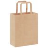 vidaXL Paper Bags 250 pcs with Handles Brown 18x8x22 cm