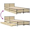vidaXL Bed Frame with Drawers without Mattress Sonoma Oak 90x200 cm