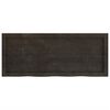 vidaXL Table Top Dark Brown 100x40x(2-4) cm Treated Solid Wood Oak