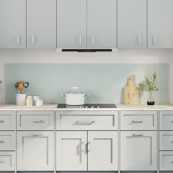 vidaXL Kitchen Backsplash 2 pcs White 100 x 50 cm Tempered Glass