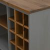 vidaXL Wine Cabinet HALDEN with Wine Racks and Sliding Door Grey Pine
