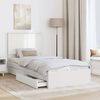 vidaXL Storage Bed with Headboard White 90 x 200 cm Engineered Wood