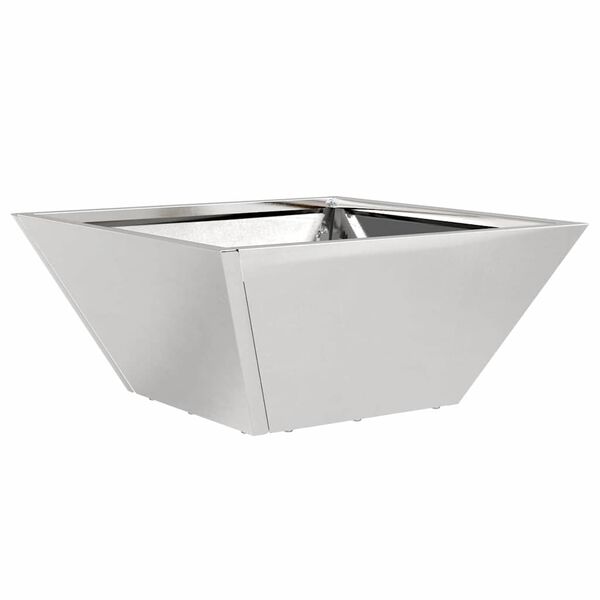 vidaXL Garden Planter Silver 35 x 35 x 15 cm Stainless Steel