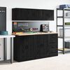 vidaXL Garage Wall Cabinets 2 pcs Black Engineered Wood