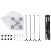 vidaXL Target Stand Other Manual Black 82.5 x 51 x 150 cm Steel