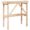 vidaXL Plant Table with Shelf 78x38x82.5 cm Solid Wood Fir