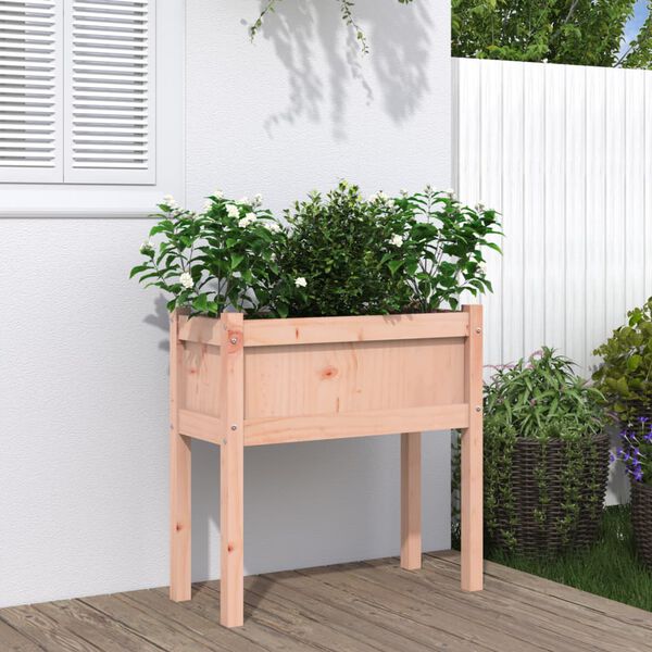 vidaXL Garden Planter with Legs 70x31x70 cm Solid Wood Douglas