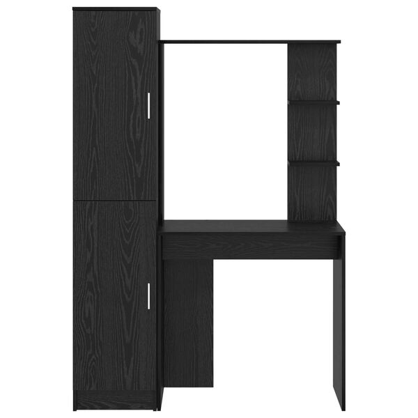 vidaXL Desk 2 pcs Black Oak
