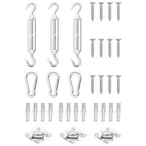 vidaXL Sunshade Sail Accessory | Silver | Stainless Steel | Standard