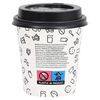 vidaXL Coffee Paper Cups with Lids 200 ml 500 pcs White and Black