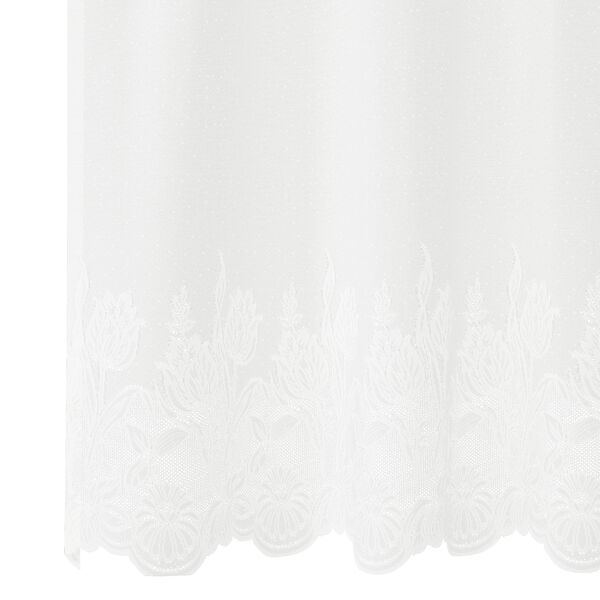 vidaXL Lace Curtain with Curtains Floral White 100 x 150 cm Polyester