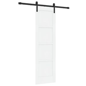 vidaXL Sliding Door 61 x 198.5 cm Engineered Wood White and Black