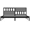 vidaXL Bed Frame without Mattress Black Solid Wood Pine 200x200 cm