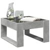 vidaXL Coffee Table with Infinity LED Concrete Grey 50x53x30 cm
